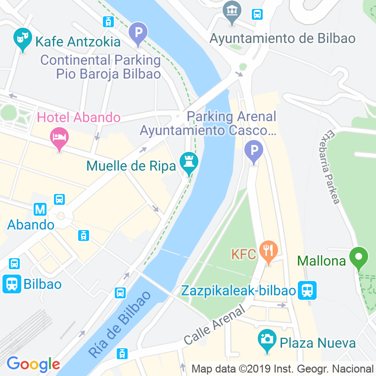Código Postal calle Ripa, De, muelle en Bilbao