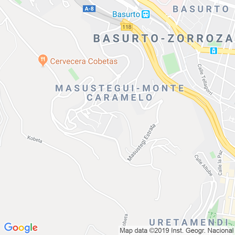 Código Postal calle Masustegi, estarta en Bilbao