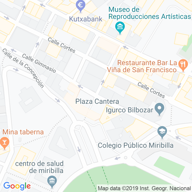 Código Postal calle Cantera en Bilbao