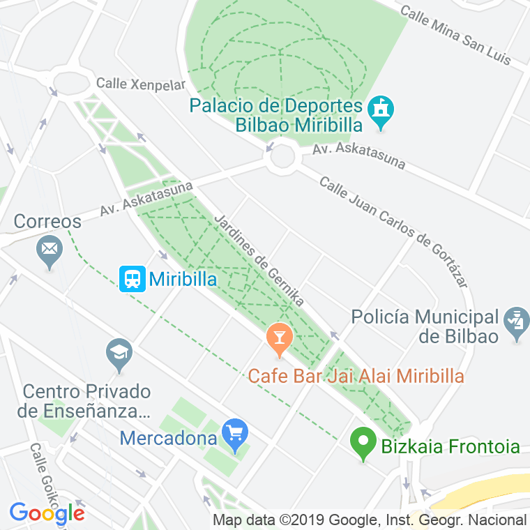 Código Postal calle Gernika, lorategi en Bilbao