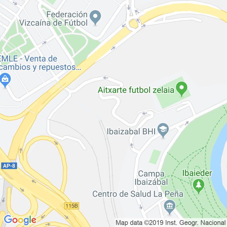 Código Postal calle Mimbres, camino en Bilbao