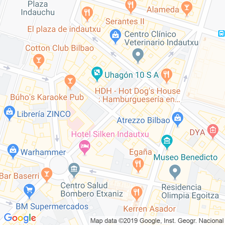 Código Postal calle Uhagon Alcalde Felipe en Bilbao