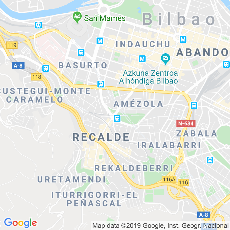 Código Postal calle Gordoniz   (Impares Del 33 Al 47)  (Pares Del 20 Al 34) en Bilbao
