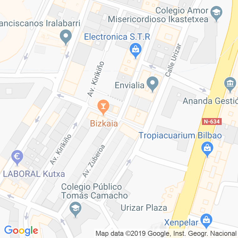 Código Postal calle Zuberoa, avenida en Bilbao
