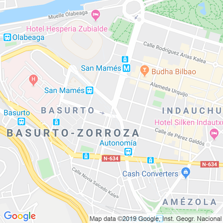 Código Postal calle Sabino Arana, avenida (Impares Del 1 Al 59)  (Pares Del 2 Al 42) en Bilbao