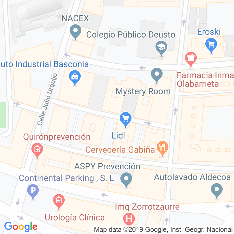 Código Postal calle Musico Sarasate en Bilbao