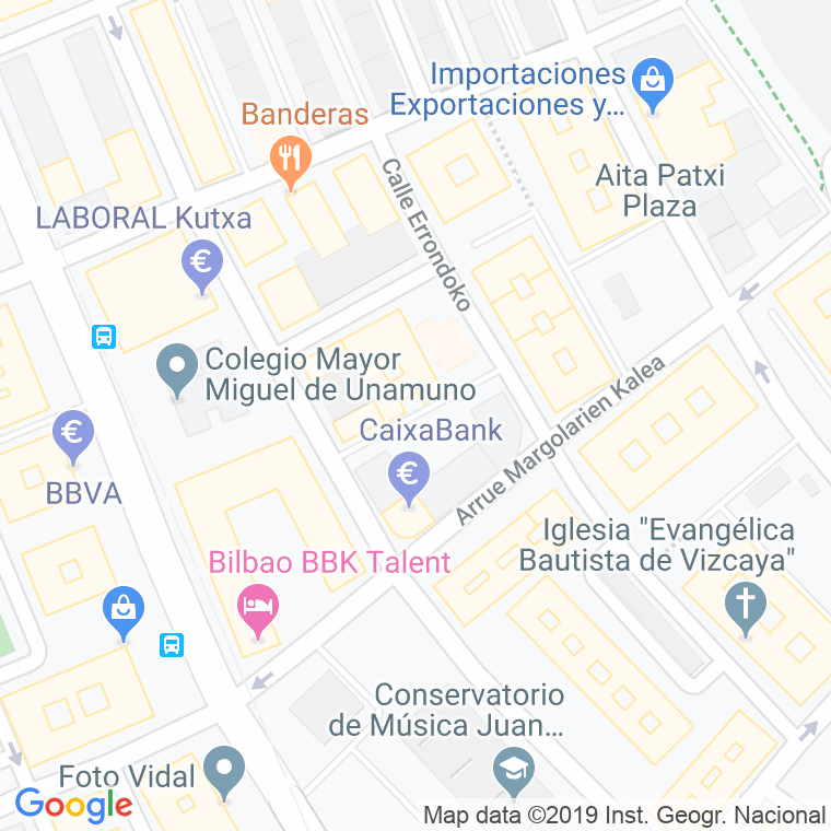 Código Postal calle Escultor Francisco Durrio en Bilbao