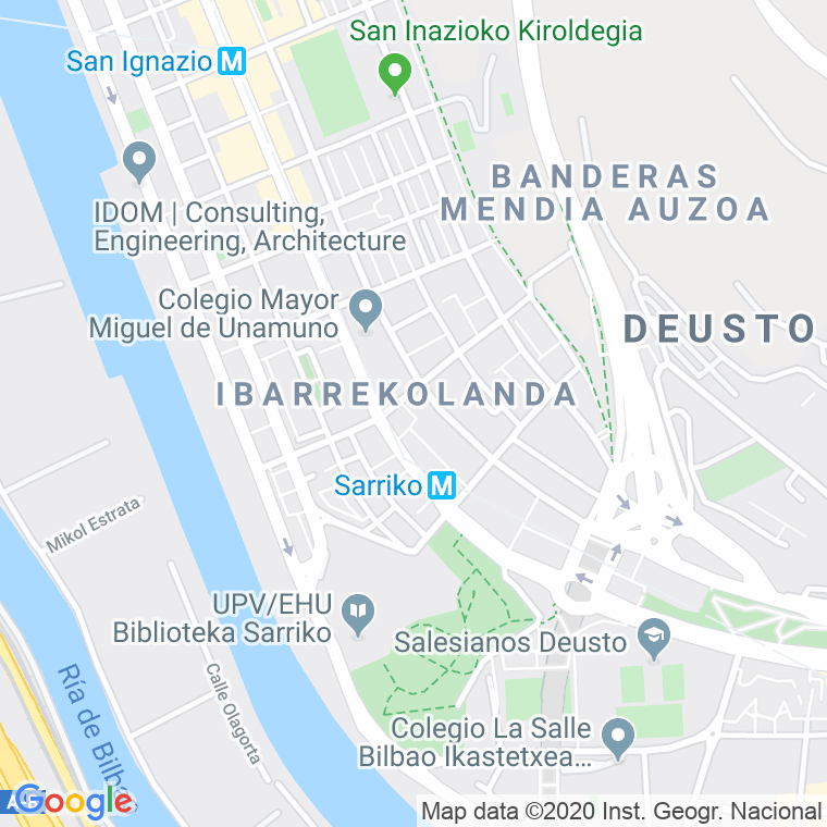 Código Postal calle Ibarrekolanda, bide (Impares Del 1 Al Final)  (Pares Del 2 Al Final) en Bilbao
