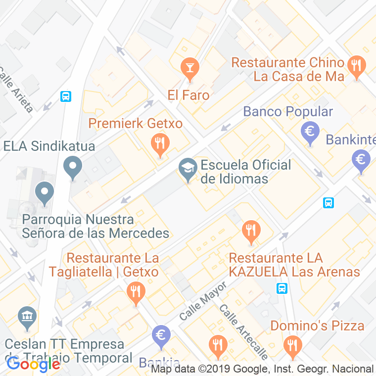 Código Postal calle Escuelas, De Las, plaza en Las Arenas
