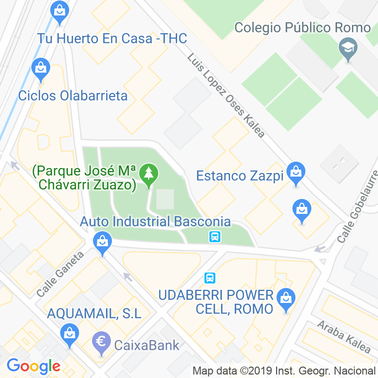Código Postal calle Jose Maria Chavarri Zuazo en Las Arenas