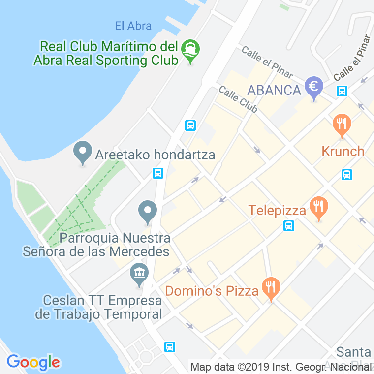 Código Postal calle Urquijo en Las Arenas