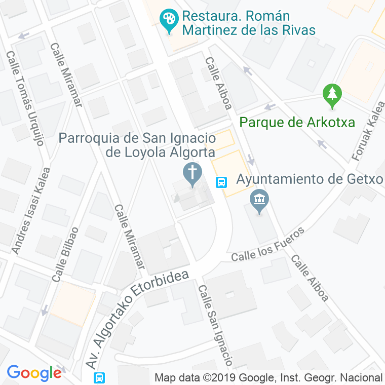 Código Postal calle San Ignacio, plaza en Algorta