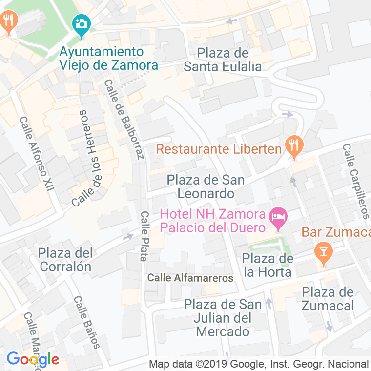 Código Postal calle San Leonardo en Zamora
