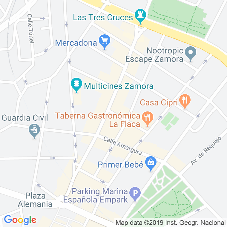 Código Postal calle Cervantes en Zamora