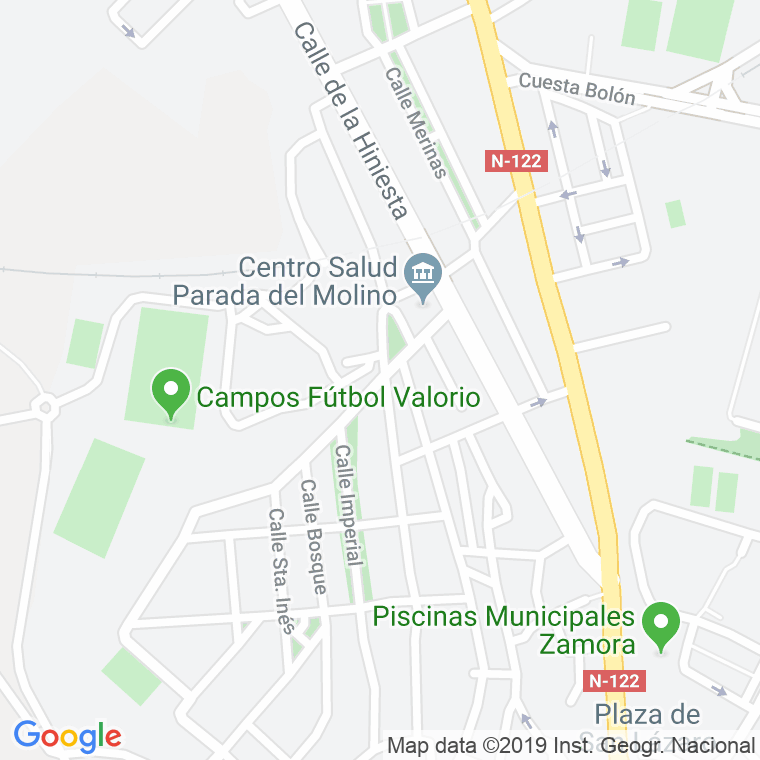 Código Postal calle Parada Del Molino en Zamora