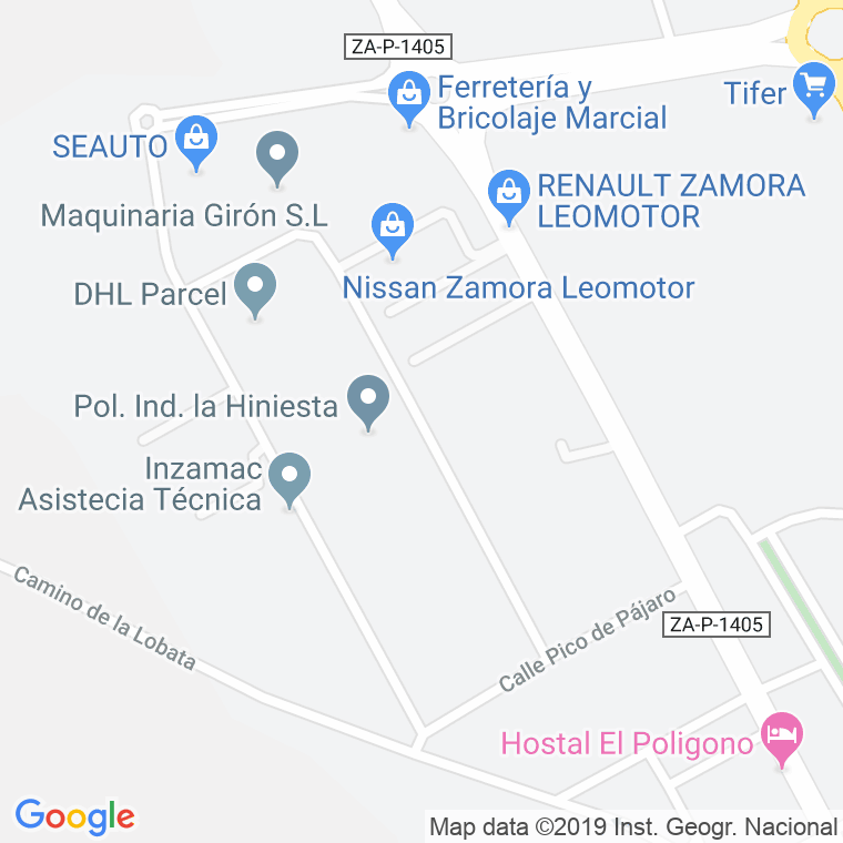 Código Postal calle Quebrada en Zamora