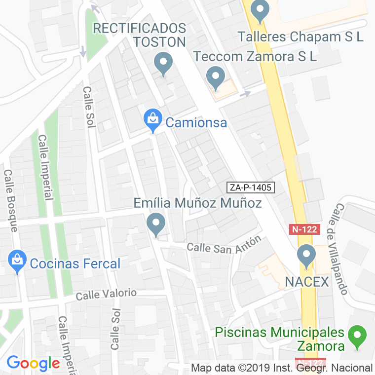 Código Postal calle Rinconada   (Impares Del 1 Al Final)  (Pares Del 2 Al Final) en Zamora