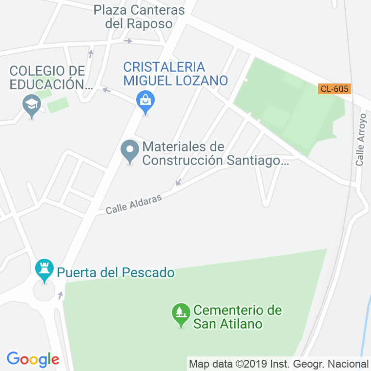 Código Postal calle Aldaras en Zamora