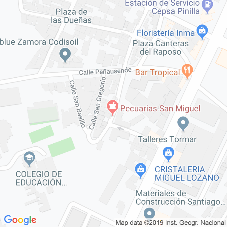 Código Postal calle San Manuel en Zamora