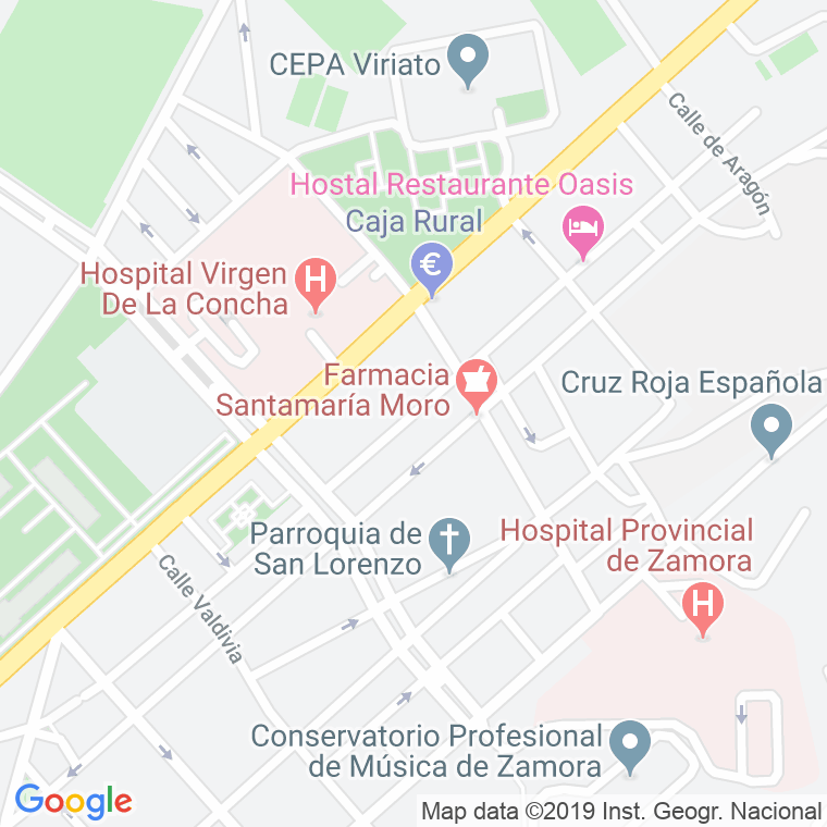 Código Postal calle Churruca   (Impares Del 1 Al 15)  (Pares Del 2 Al 26) en Zamora
