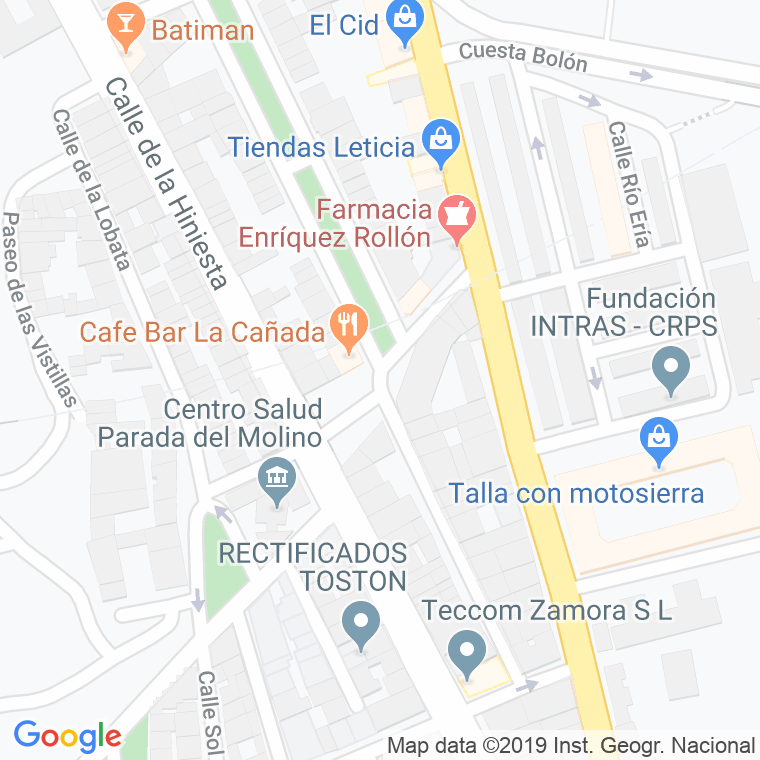 Código Postal calle Bolon, El (Hogar Del Jubilado), cuesta en Zamora