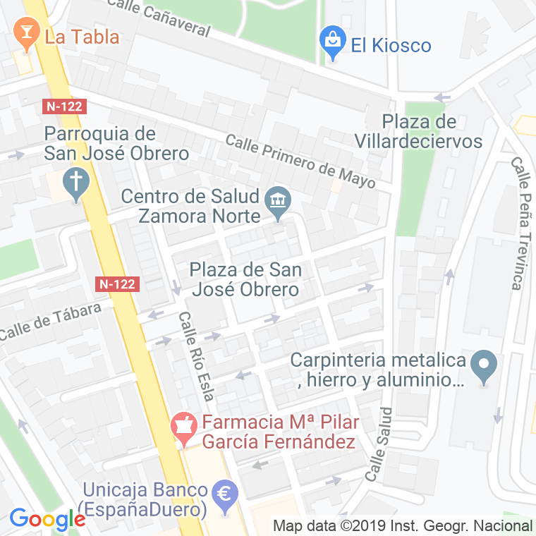 Código Postal calle Rio Guareña en Zamora