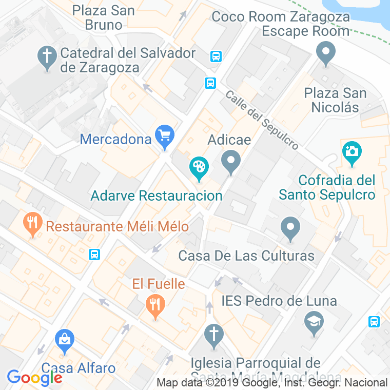 Código Postal calle Jose Palafox en Zaragoza
