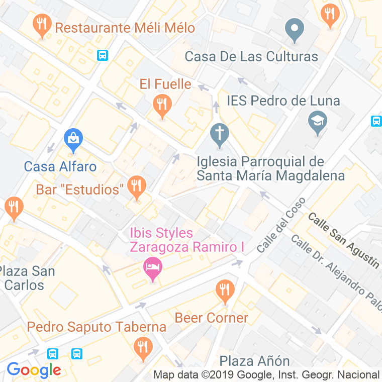 Código Postal calle San Cristobal en Zaragoza