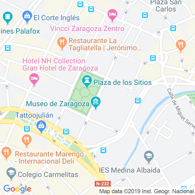 Código Postal calle Sitios, Los, plaza en Zaragoza