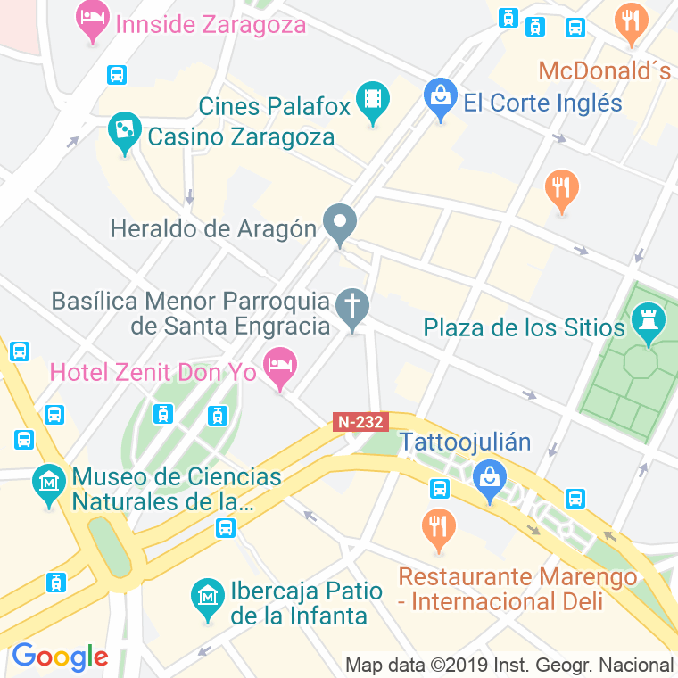 Código Postal calle Tomas Castellano en Zaragoza