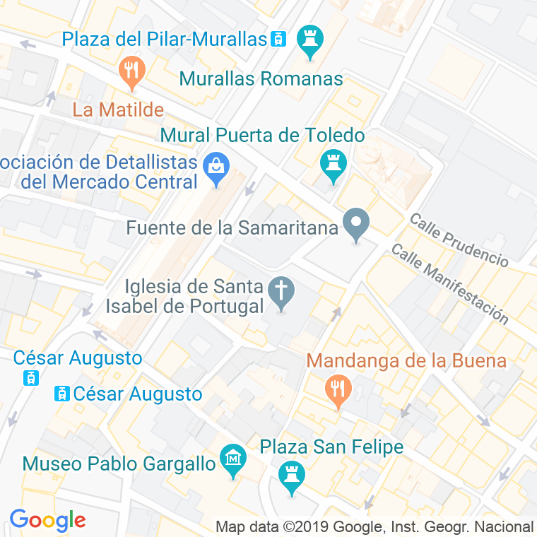 Código Postal calle Buen Pastor en Zaragoza