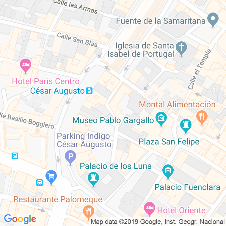 Código Postal calle Condesa De Bureta en Zaragoza