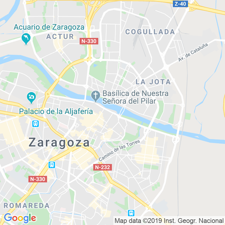 Código Postal calle Echegaray Y Caballero, paseo (Impares Del 1 Al 101)  (Pares Del 2 Al 98) en Zaragoza