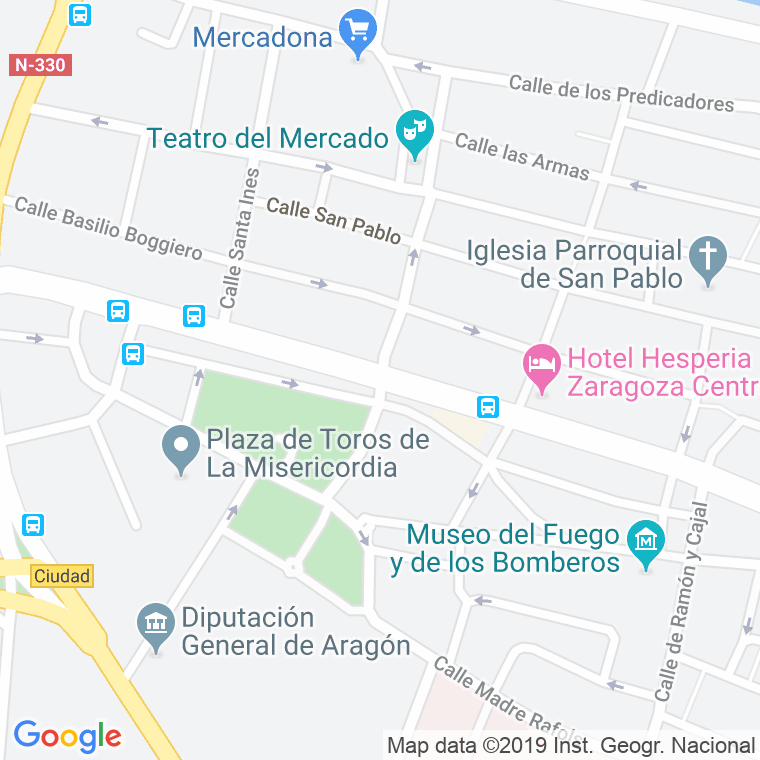 Código Postal calle Mayoral, Del   (Pares Del 10 Al Final) en Zaragoza