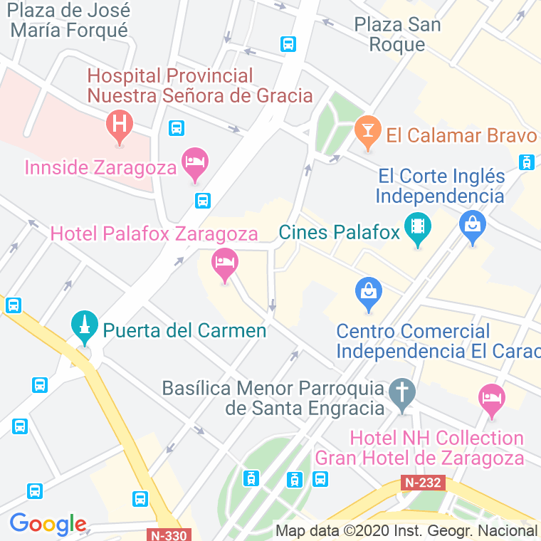 Código Postal calle Marcelino Isabal en Zaragoza