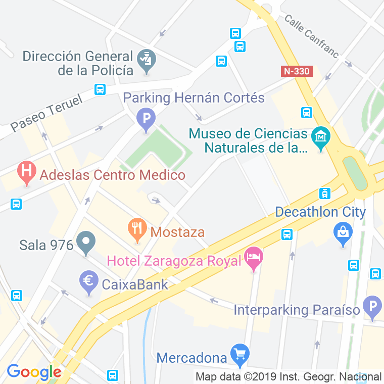 Código Postal calle Doctor Cerrada en Zaragoza