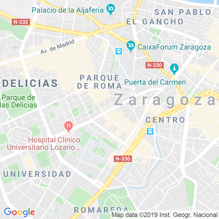 Código Postal calle Hernan Cortes, avenida (Impares Del 21 Al Final)  (Pares Del 16 Al Final) en Zaragoza