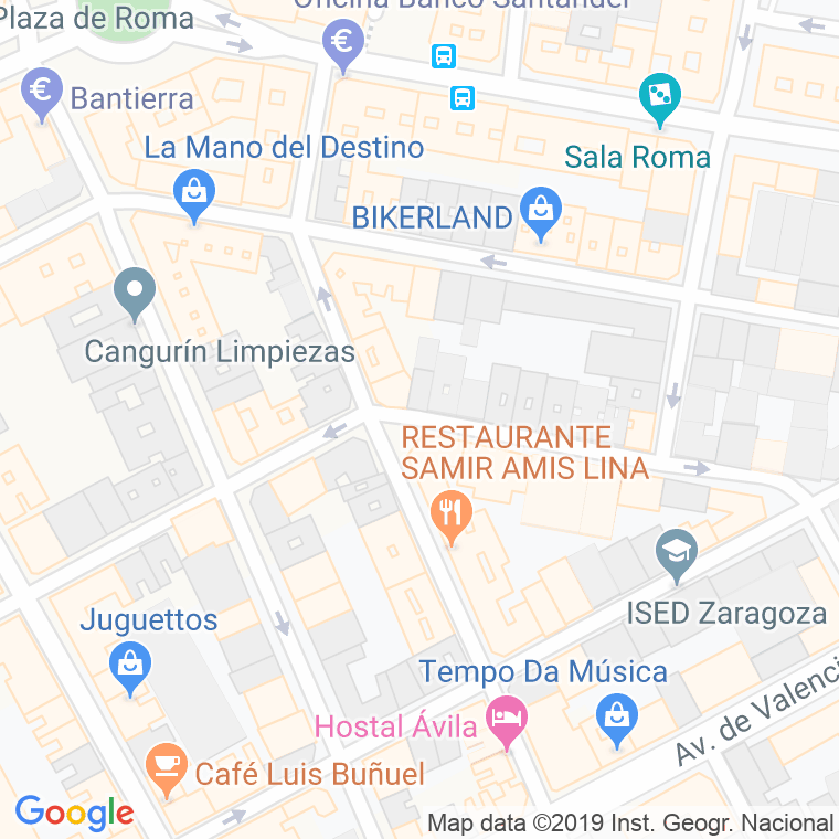 Código Postal calle Toledo en Zaragoza