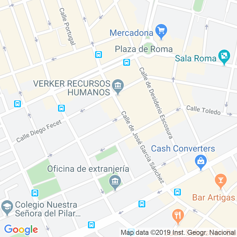 Código Postal calle Vidal De Canellas en Zaragoza