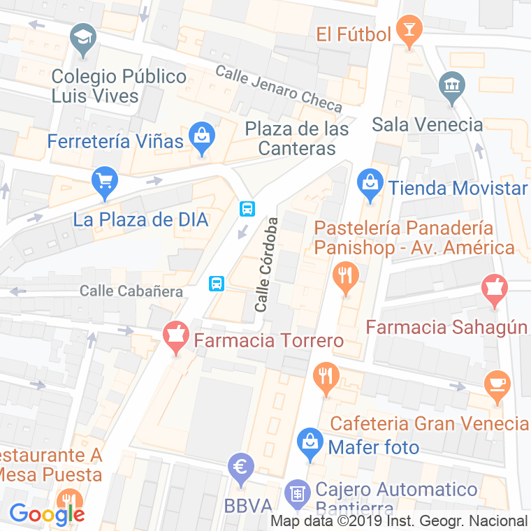 Código Postal calle Cordoba en Zaragoza