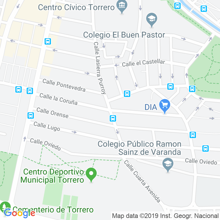 Código Postal calle Coruña, De La en Zaragoza