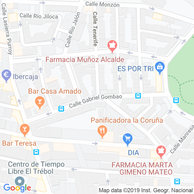 Código Postal calle Gabriel Gombao en Zaragoza