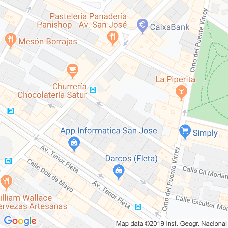 Código Postal calle Caceres en Zaragoza