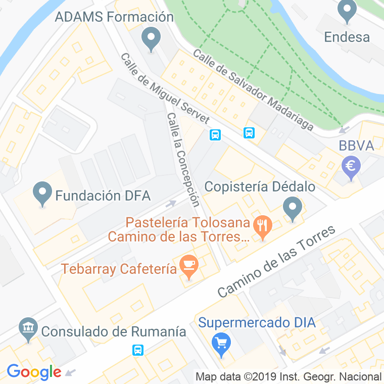Código Postal calle Concepcion en Zaragoza