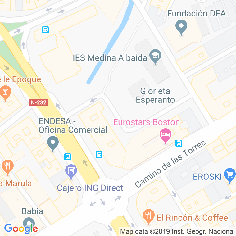 Código Postal calle Esperanto, Del, glorieta en Zaragoza