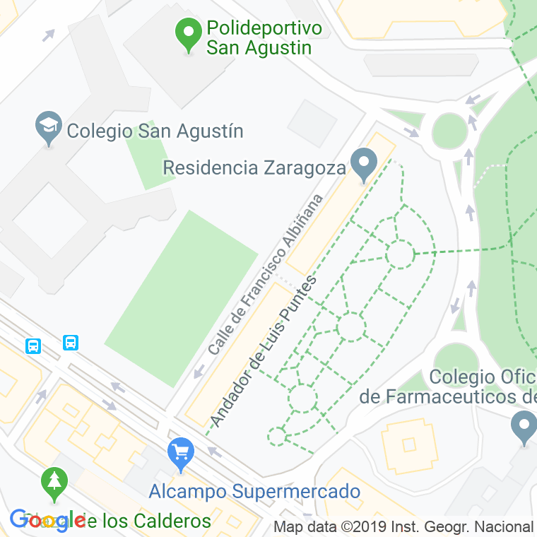 Código Postal calle Francisco Albiñana Corrale en Zaragoza