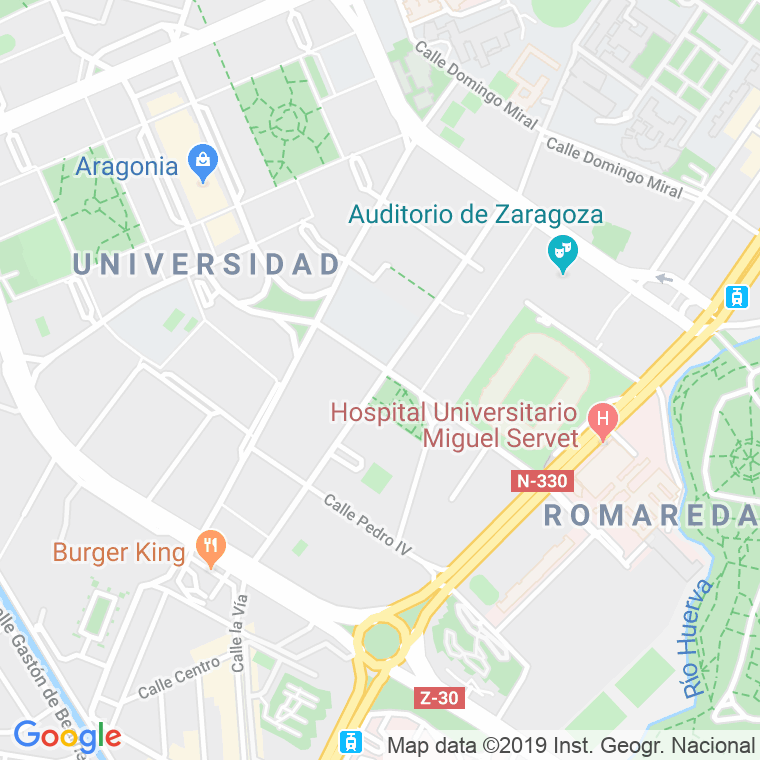 Código Postal calle Asin Y Palacios en Zaragoza