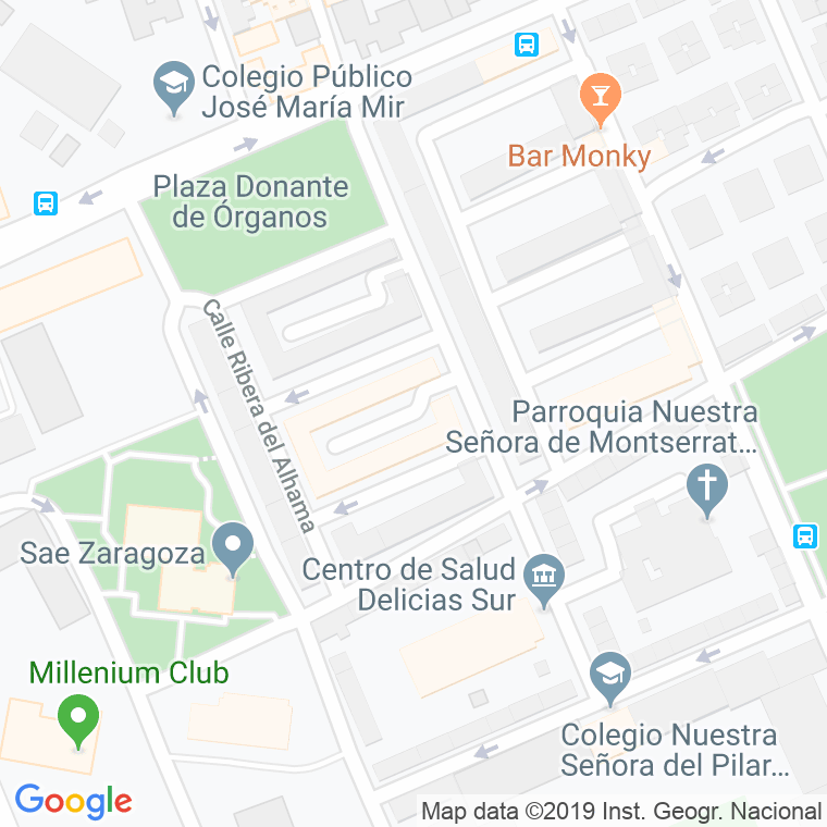 Código Postal calle Rincon Del Gallego en Zaragoza