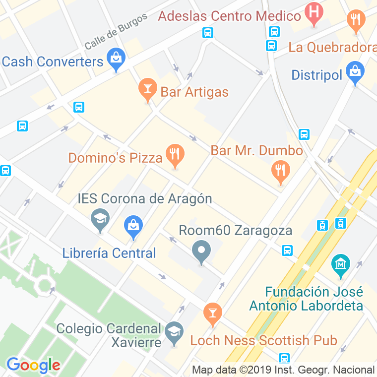 Código Postal calle San Antonio Maria Claret   (Impares Del 59 Al Final) en Zaragoza