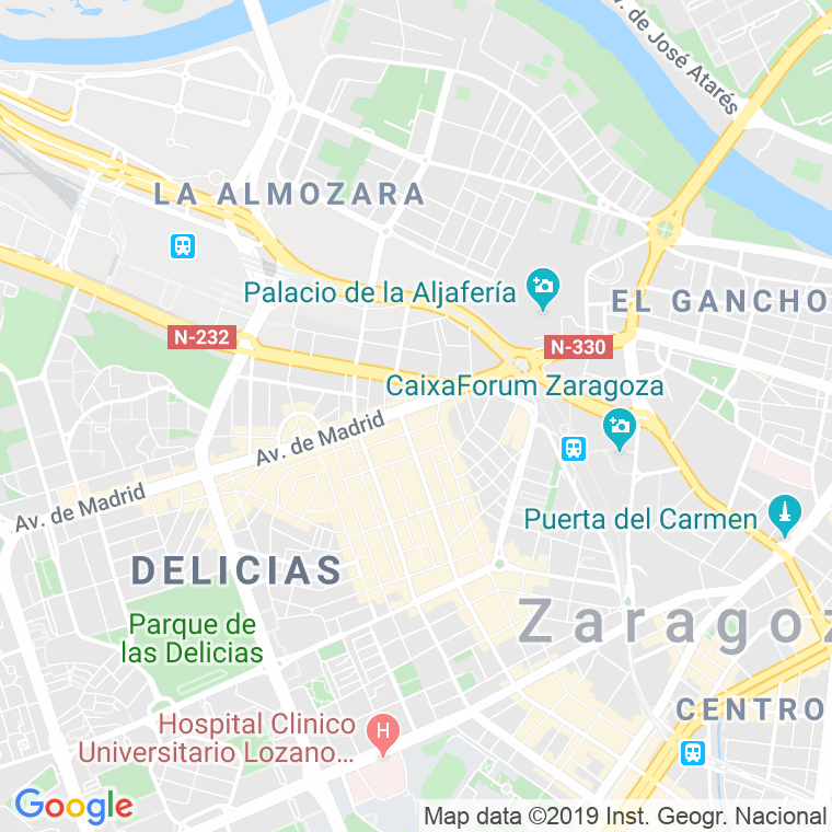 Código Postal calle Oriente en Zaragoza